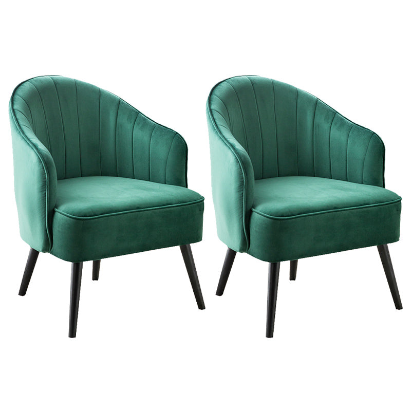 Contemporary Style Upholstered Arm Dining Chair Solid Back Side Chair for Home