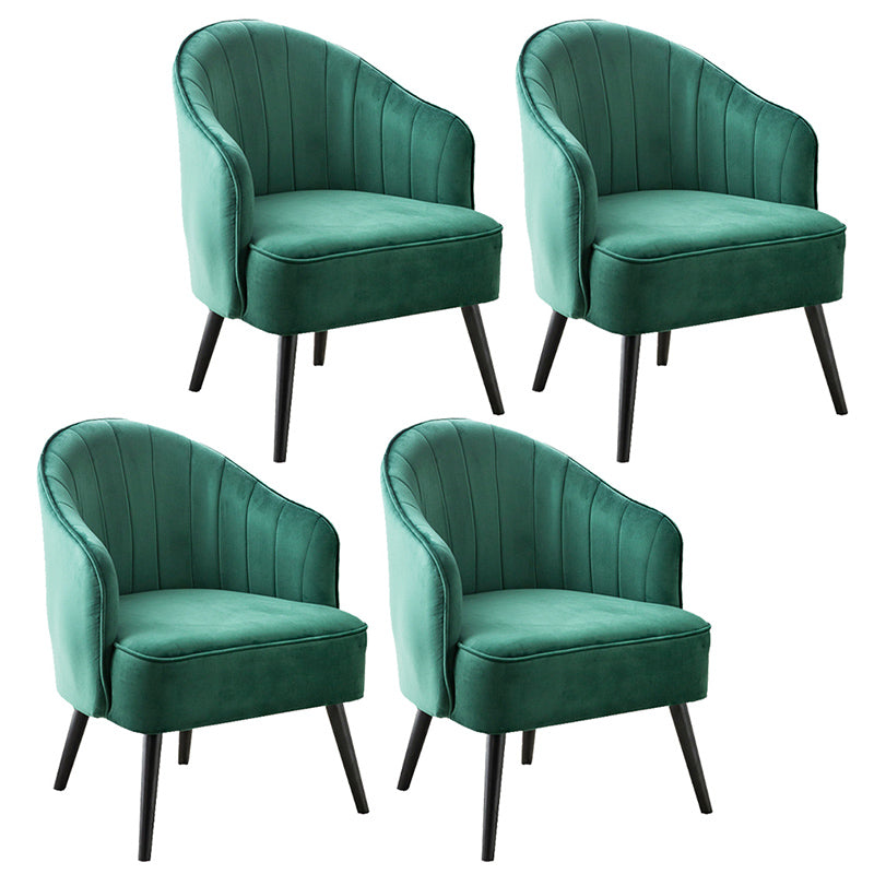 Contemporary Style Upholstered Arm Dining Chair Solid Back Side Chair for Home