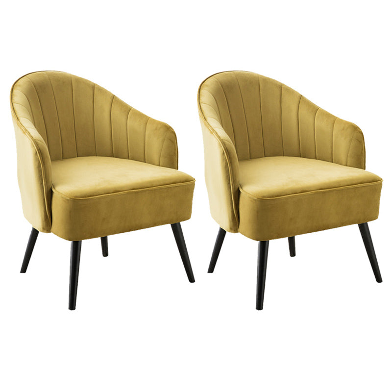 Contemporary Style Upholstered Arm Dining Chair Solid Back Side Chair for Home