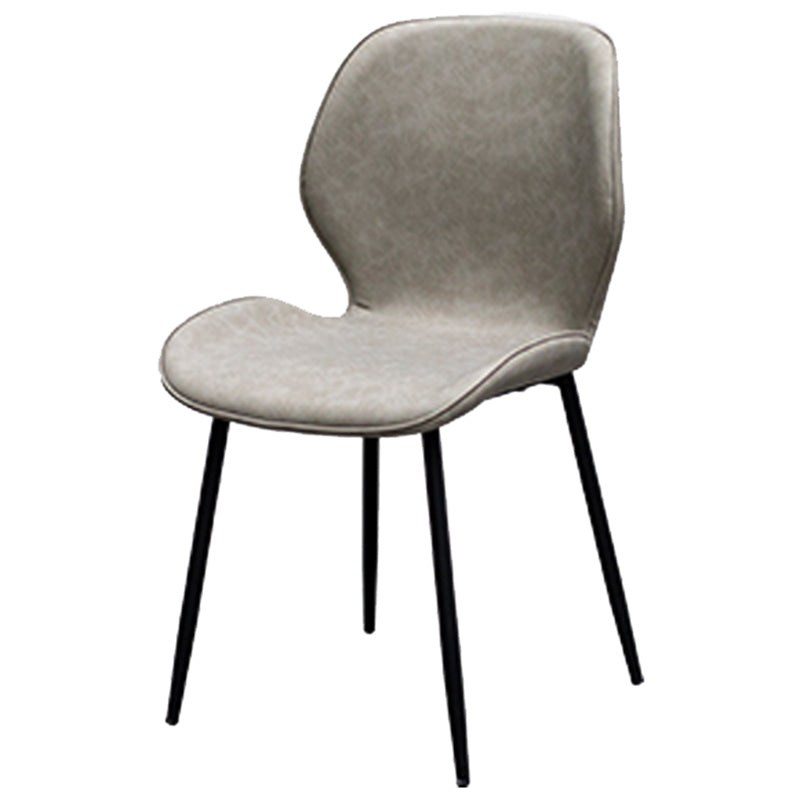 PU Leather Scandinavian Restaurant Side Chair Parsons Matte Finish Dining Chair