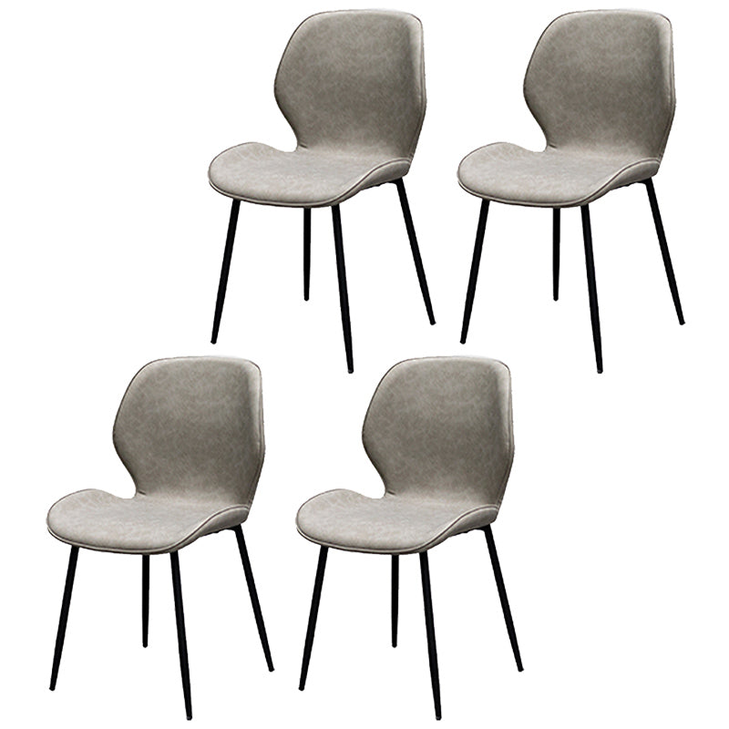 PU Leather Scandinavian Restaurant Side Chair Parsons Matte Finish Dining Chair