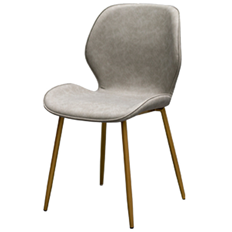 PU Leather Scandinavian Restaurant Side Chair Parsons Matte Finish Dining Chair