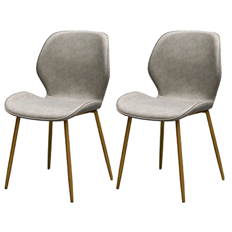 PU Leather Scandinavian Restaurant Side Chair Parsons Matte Finish Dining Chair