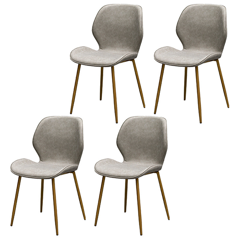 PU Leather Scandinavian Restaurant Side Chair Parsons Matte Finish Dining Chair