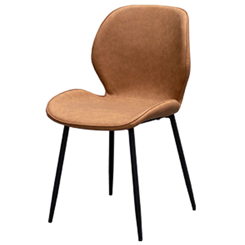 PU Leather Scandinavian Restaurant Side Chair Parsons Matte Finish Dining Chair