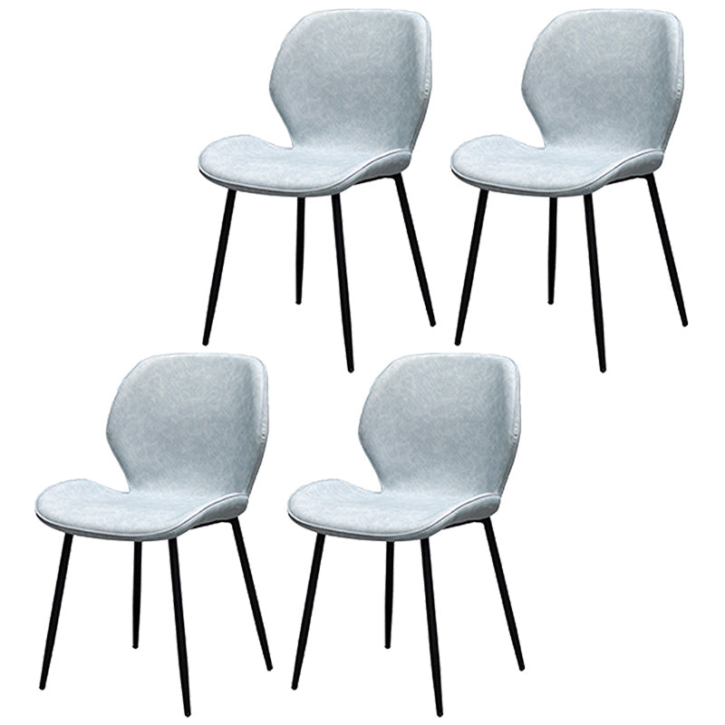 PU Leather Scandinavian Restaurant Side Chair Parsons Matte Finish Dining Chair