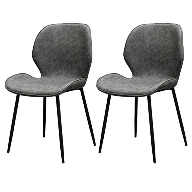 PU Leather Scandinavian Restaurant Side Chair Parsons Matte Finish Dining Chair