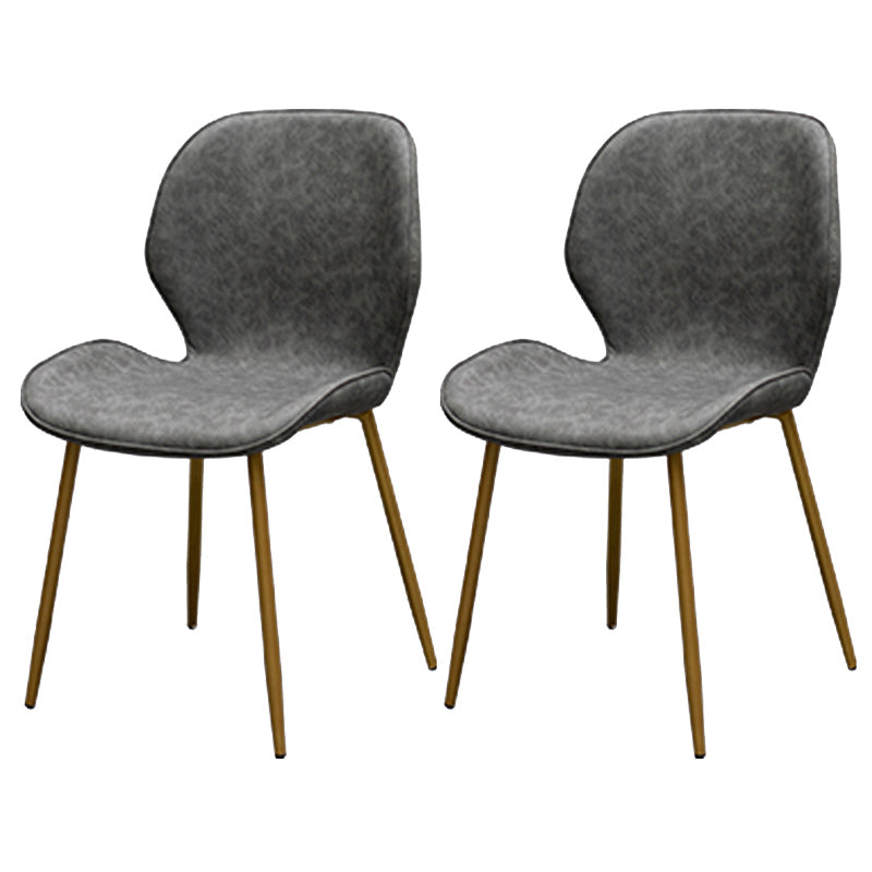 PU Leather Scandinavian Restaurant Side Chair Parsons Matte Finish Dining Chair