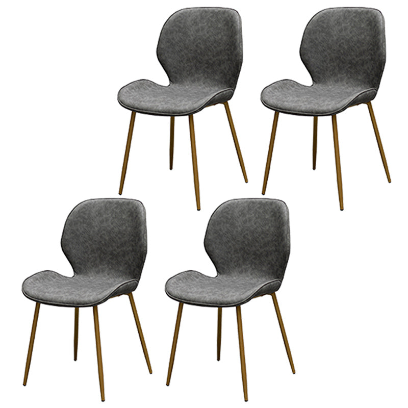 PU Leather Scandinavian Restaurant Side Chair Parsons Matte Finish Dining Chair