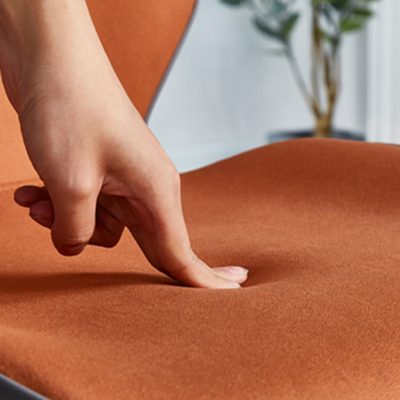 Chaise d'appoint scandinave pour la maison, chaise de salle à manger rembourrée en métal à dossier solide