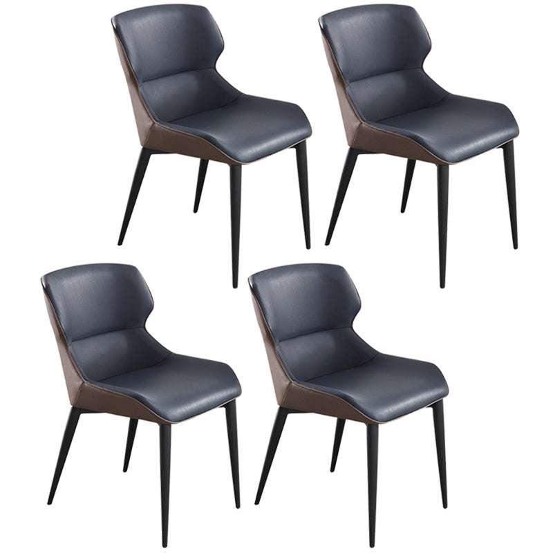 Contemporary Metal Dining Room Chairs Wingback Side Armchair for Home Use