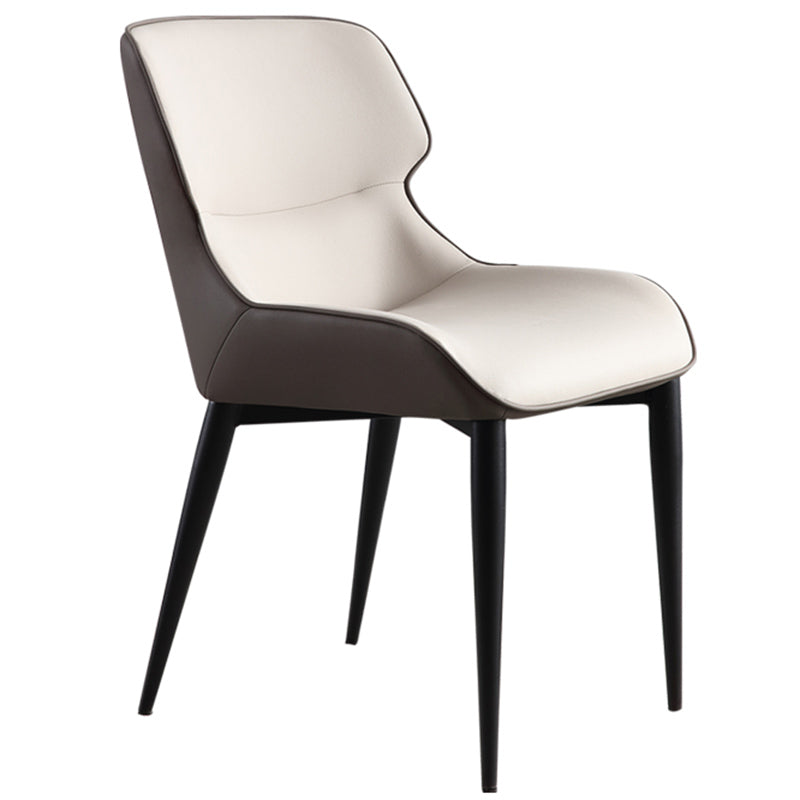 Contemporary Metal Dining Room Chairs Wingback Side Armchair for Home Use