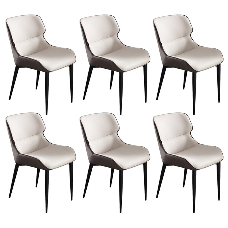 Contemporary Metal Dining Room Chairs Wingback Side Armchair for Home Use