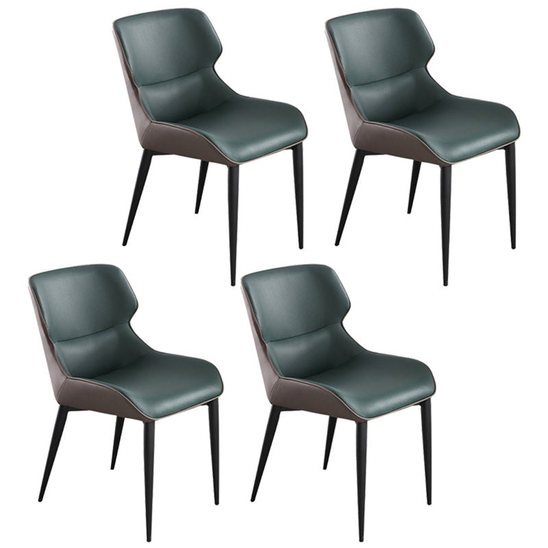Contemporary Metal Dining Room Chairs Wingback Side Armchair for Home Use