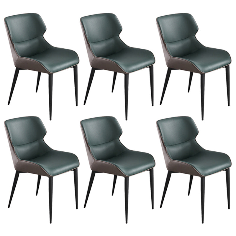 Contemporary Metal Dining Room Chairs Wingback Side Armchair for Home Use