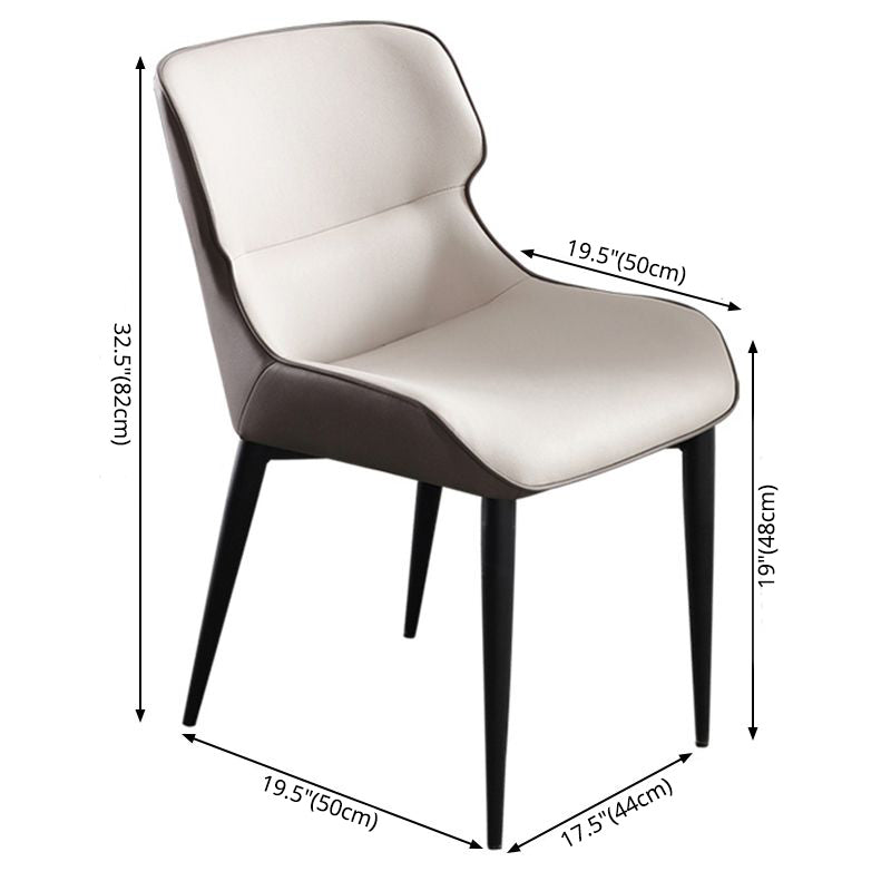 Contemporary Metal Dining Room Chairs Wingback Side Armchair for Home Use