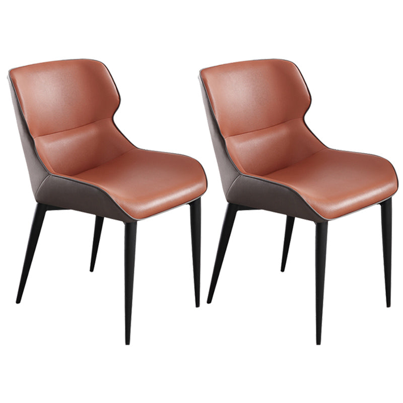 Contemporary Metal Dining Room Chairs Wingback Side Armchair for Home Use