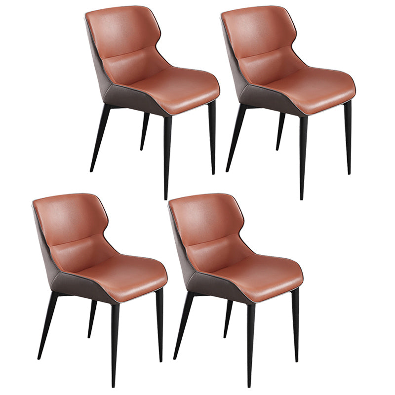 Contemporary Metal Dining Room Chairs Wingback Side Armchair for Home Use
