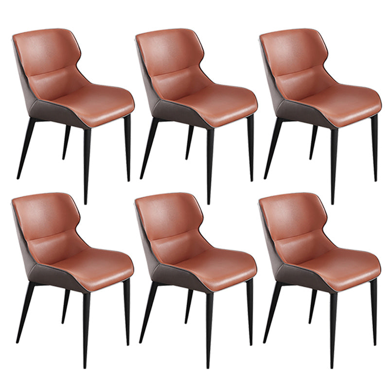 Contemporary Metal Dining Room Chairs Wingback Side Armchair for Home Use