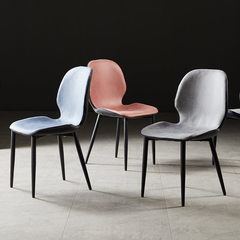 Upholstered Contemporary Restaurant Side Chair Matte Finish Parsons Dining Chair