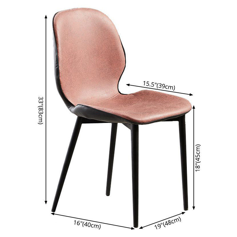 Upholstered Contemporary Restaurant Side Chair Matte Finish Parsons Dining Chair