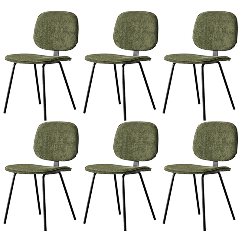 Home Scandinavian Side Chair Open Back Upholstered Metal Dining Room Chair