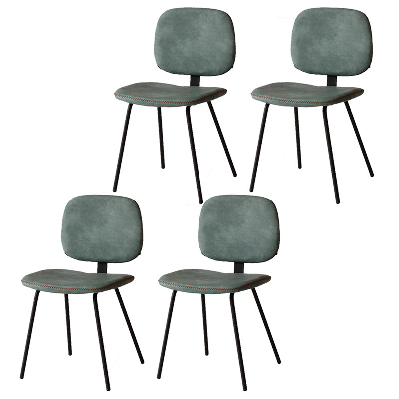 Home Scandinavian Side Chair Open Back Upholstered Metal Dining Room Chair