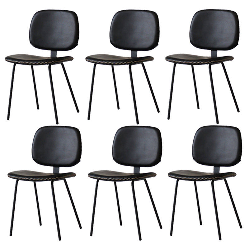 Home Scandinavian Side Chair Open Back Upholstered Metal Dining Room Chair