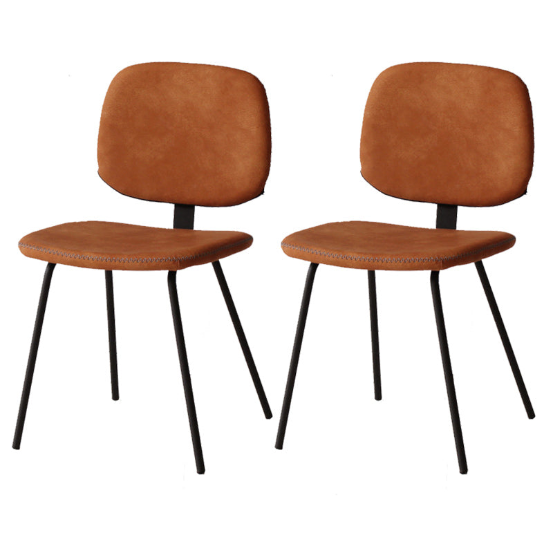 Home Scandinavian Side Chair Open Back Upholstered Metal Dining Room Chair