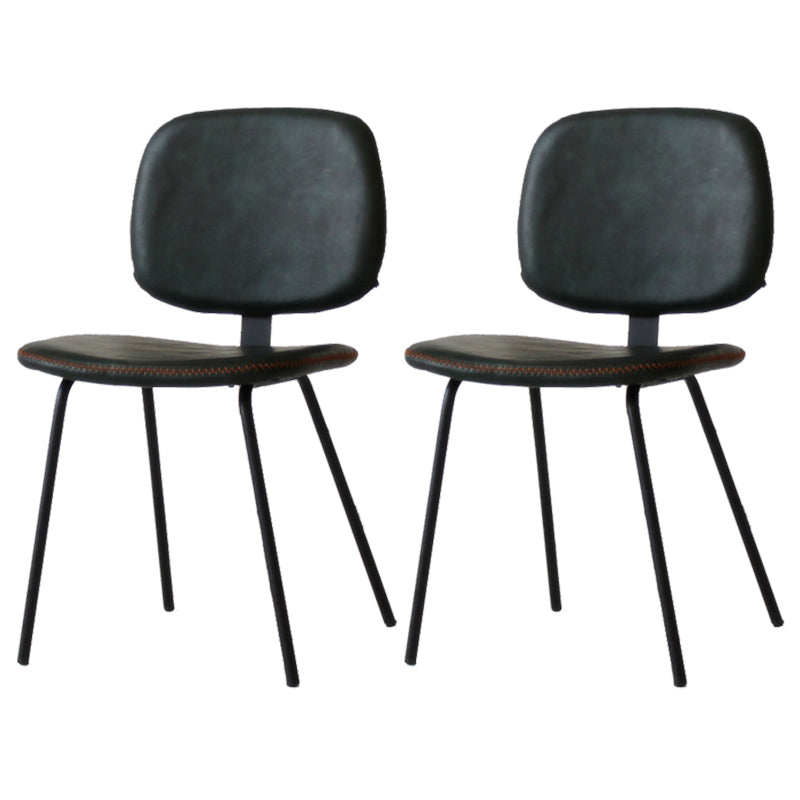Home Scandinavian Side Chair Open Back Upholstered Metal Dining Room Chair