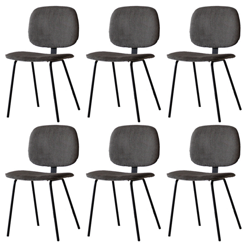 Home Scandinavian Side Chair Open Back Upholstered Metal Dining Room Chair