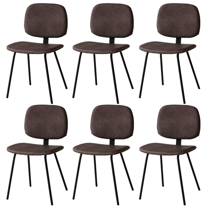 Home Scandinavian Side Chair Open Back Upholstered Metal Dining Room Chair