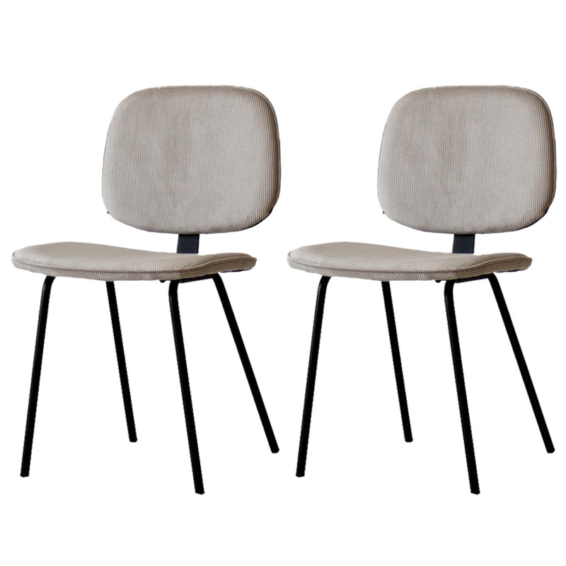 Home Scandinavian Side Chair Open Back Upholstered Metal Dining Room Chair