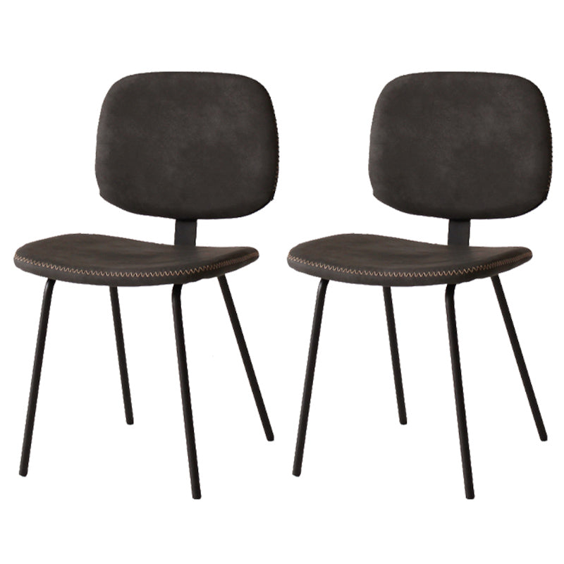 Home Scandinavian Side Chair Open Back Upholstered Metal Dining Room Chair