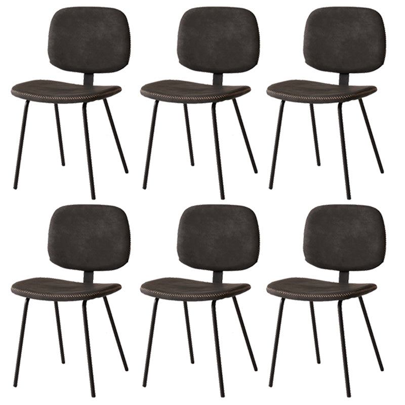 Home Scandinavian Side Chair Open Back Upholstered Metal Dining Room Chair