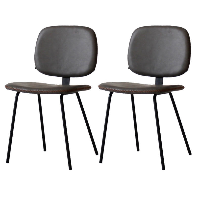 Home Scandinavian Side Chair Open Back Upholstered Metal Dining Room Chair