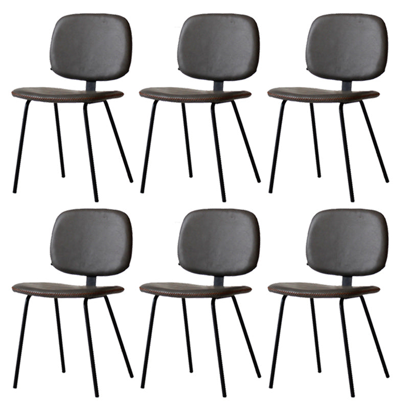 Home Scandinavian Side Chair Open Back Upholstered Metal Dining Room Chair