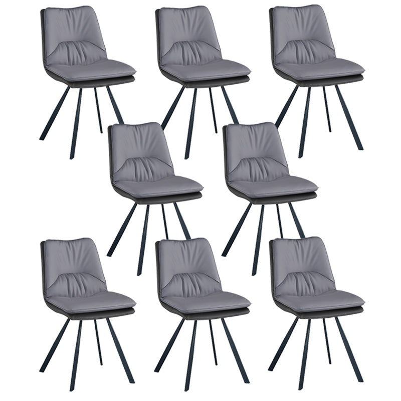 PU Leather Contemporary Restaurant Side Chair Parsons Matte Finish Dining Chair