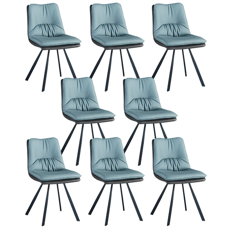 PU Leather Contemporary Restaurant Side Chair Parsons Matte Finish Dining Chair