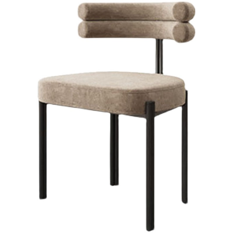 Scandinavian Style Upholstered Side Chairs Open Back Dining Side Armless Chair