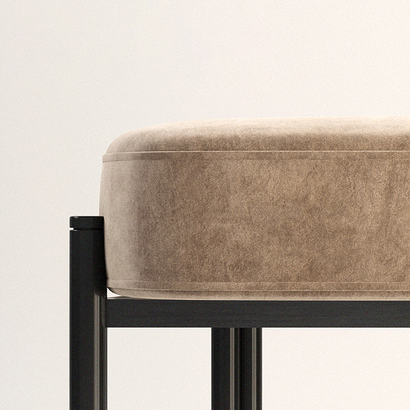 Scandinavian Style Upholstered Side Chairs Open Back Dining Side Armless Chair