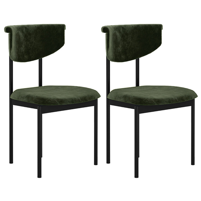 Scandinavian Linen Dining Chairs for Home Use Open Back Dining Side Chairs