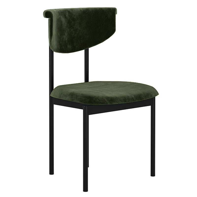 Chaises de salle à manger scandinaves en lin pour usage domestique, chaises d'appoint à dossier ouvert