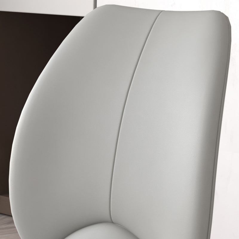 Contemporary Style Metal Dining Chairs Wingback Side Armless Chairs for Kitchen