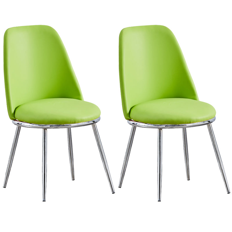Leather Scandinavian Restaurant Side Chair Parsons Matte Finish Dining Chair