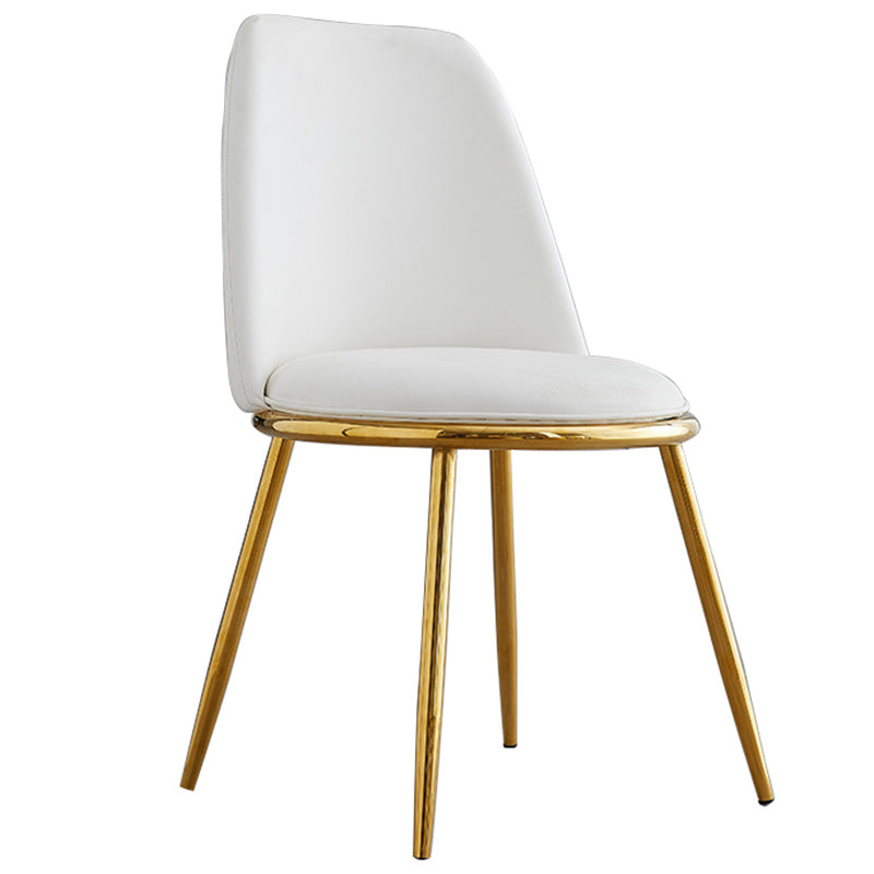 Leather Scandinavian Restaurant Side Chair Parsons Matte Finish Dining Chair