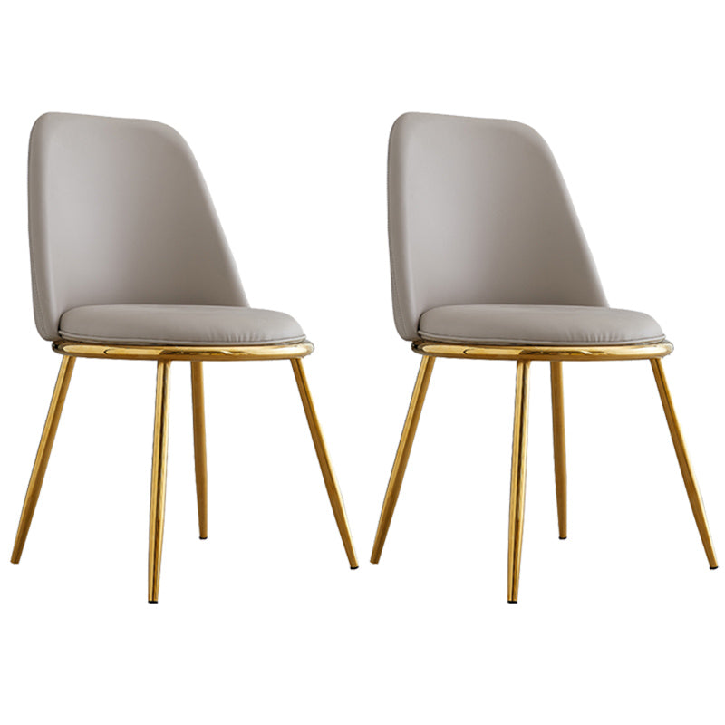 Leather Scandinavian Restaurant Side Chair Parsons Matte Finish Dining Chair