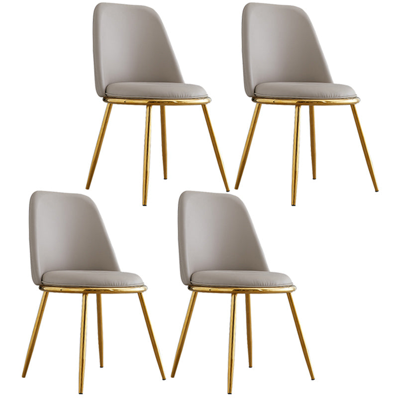 Leather Scandinavian Restaurant Side Chair Parsons Matte Finish Dining Chair