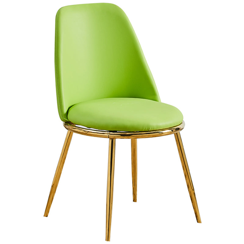 Leather Scandinavian Restaurant Side Chair Parsons Matte Finish Dining Chair