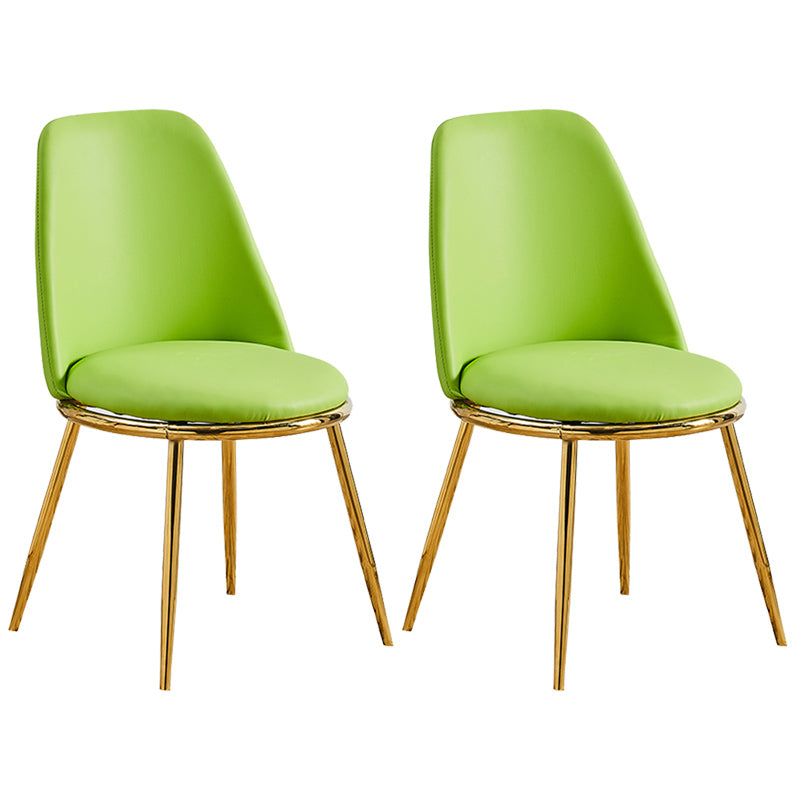 Leather Scandinavian Restaurant Side Chair Parsons Matte Finish Dining Chair